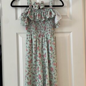 Floral Mint Green Tahari kids romper